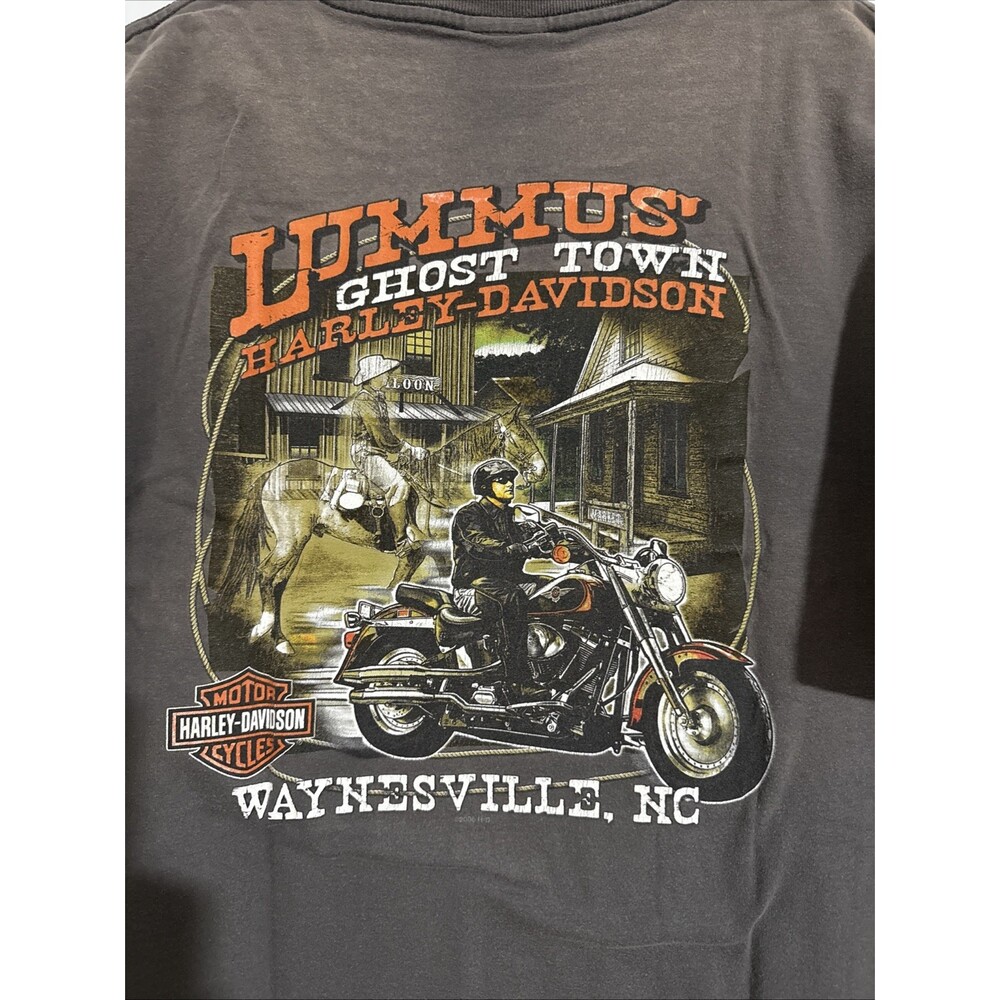 Vintage Harley-Davidson Lummus Ghost Town Waynesville NC T-Shirt  Mens Size XL